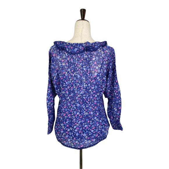 Super Natural Georgette Vannes Top Large - Picture 2 of 4